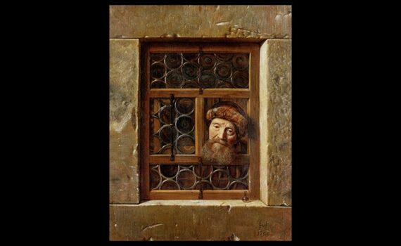 Самюэл Хогстратен (1627 - 1678) Старик, выглядывающий из окна